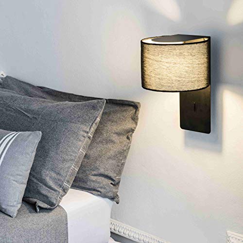 Faro Barcelona 64303 FOLD aplique negro lámpara de pared E27 moderna para iluminación interior 5