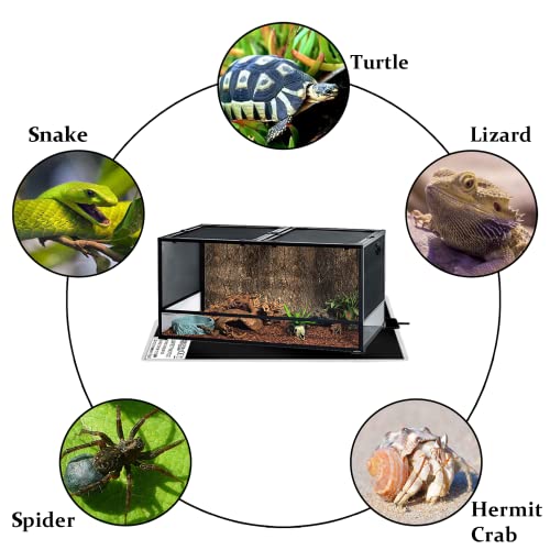 2 Pack Reptile Under Tank Heating Pad, Hermit Crab Heater With Temperature Control, Waterproof Adjustable Terrarium Heat Mat Warmer For Gecko Snake Lizard Turtle Tortoise Spider Frog (11 X 11 Inch) #TOP6