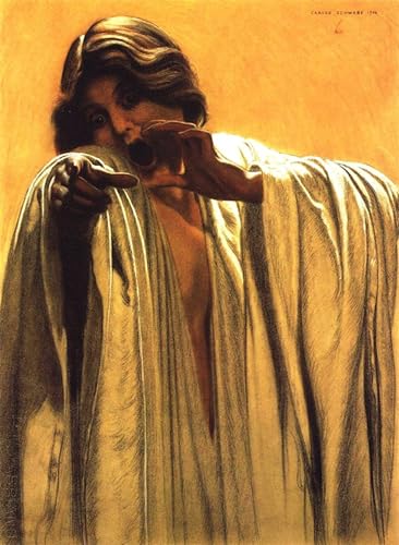 Impression d'art Art Tableau L'onda Carlos Schwabe impression sur toile premium de 60x90cm