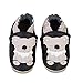 IceUnicorn Krabbelschuhe Baby Lauflernschuhe Jungen Mädchen Weicher Leder Babyhausschuhe Kleinkind rutschfeste Lederschuhe Baby(Schwarzer Koala, 12-18 Monate)