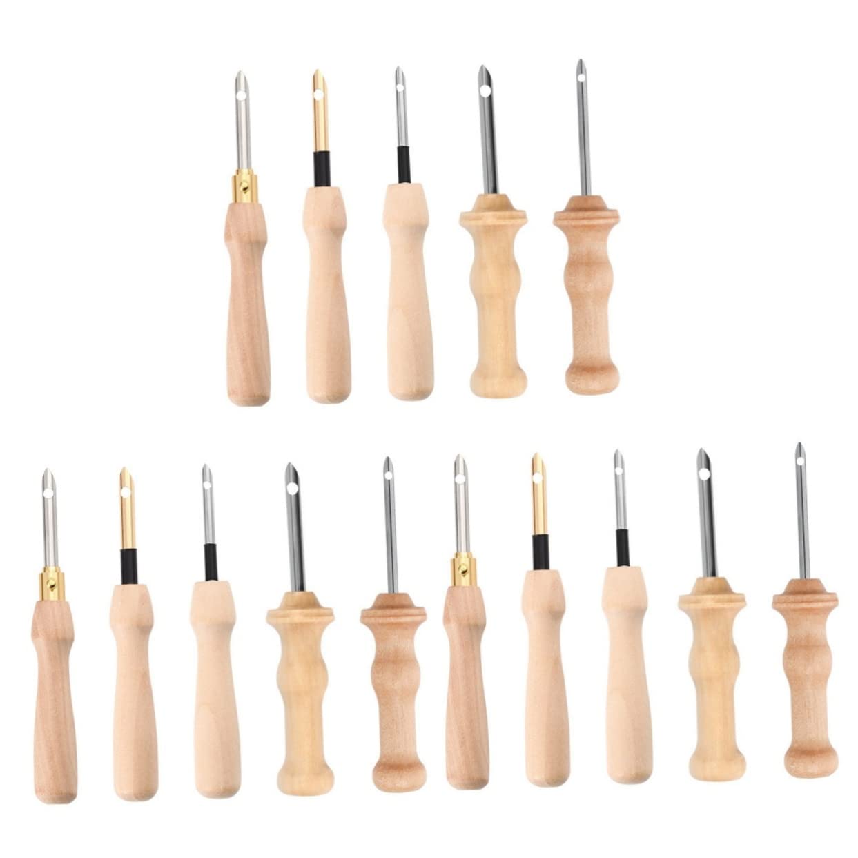 Lurrose 15pièces Aiguilles à Poinçonner Pour Broderie Outils De Couture Et Artisanat Pour Débutants Et Adultes Accessoires Aiguille Poinçon Styles Mixtes