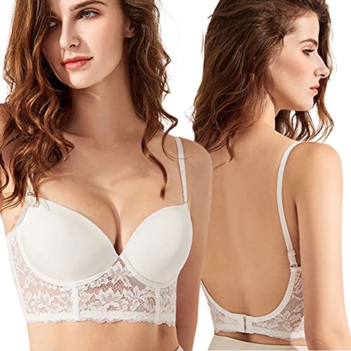 VarsBaby BH Mit Niedrigem Rücken,Damen-BH Mit Floralem SpitzenrandSchöner...