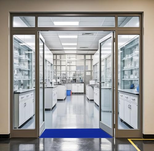 Image of Sticky mat with Adhesive,Tacky pad 24 inch x 36 inch,for Construction,Science Lab Door Matting,Basketball Shoes,Cleanroom,Laboratory and Hospital. (12, Blue, 24 inchx36 inch)