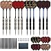 WINSDART ADKX Steel Tip Darts 12 Pack Set with Nonslip Iron Barrel Aluminum Dart Shafts and Flights + Darts Sharpener + an Gift Box (Darts-A)