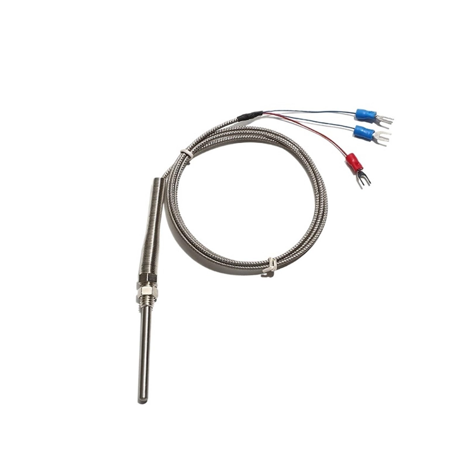 Sensor termopar PT100 M8x1.25 termostato de temperatura sonda de acero inoxidable 5x30/50/100/150/200mm(Probe 5x200mm,5M Cable length)