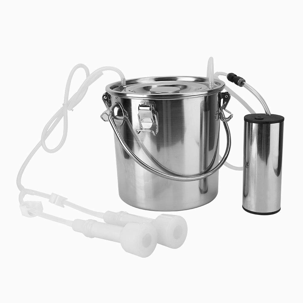 Mungitrice Elettrica per capra, Pompa per Vuoto Pulsante Automatica per Mungitura 5 Litri, Parti e Accessori per Mungitura per capra