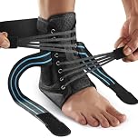 AGPTEK Ankle Support Brace Detachable Splints & Elastic Lacing for Basketball, Running, Gym, Post-Sprain Recovery, Fits in Shoes