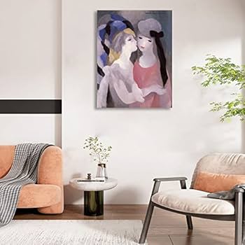 Amazon.co.jp: マリーローランサン《キス》油絵名画 複製画 絵画