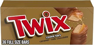 TWIX Bulk Chocolate Candy Individually Wrapped, Full Size, Caramel Chocolate Cookie Candy Bar, Perfect for Snacks, Parites, Goodie Bags, Holidays 36-Count Box