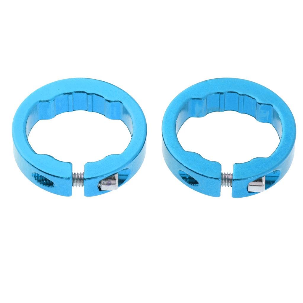 THE STYLE SUTRA®2pcs Alloy Bike Handlebar Grip Lock Ring End Locking Ring Blue 8mm-image-34