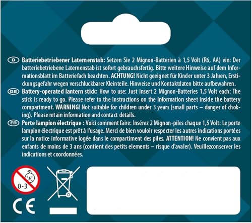 Elektrischer Laternenstab Amscan 40 cm für St. Martin