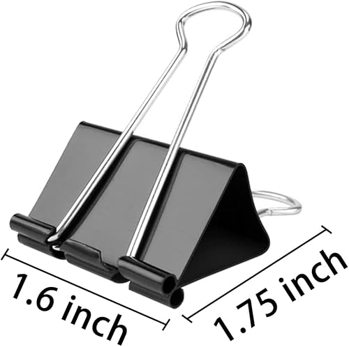 Miniatura 2 de Paquete de 48 clips grandes para carpeta de oficina y hogar de 1.6 pulgadas
