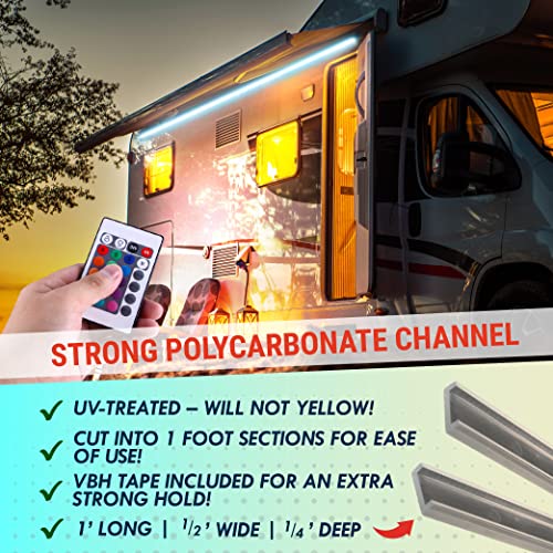 Latch.it Led Lights For Rv Awning | 2021 V2.0 Diy Kit | 12’ Led Awning Lights For Rv & Campers | Ip68 Waterproof Rv Awning Lights | The Most Complete Rv Led Awning Light Kit In The Market! #TOP2