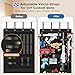 Over the Door Organizer for Toy Guns, Toys Storage Door Hanger with Pockets and Slots for Kids Foam Blasters, Darts, Goggles, Over Door Toy Guns Storage Organizer, for Kids Rooms, Game Rooms, Black
