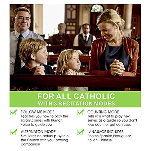 Ave Maria Rosario parlante cattolico vocale umana come i tuoi rosari interattivo comunione preghiera partner No more noioso. Pregate la guida al rosario – Regali religiosi cristiani per adulti e