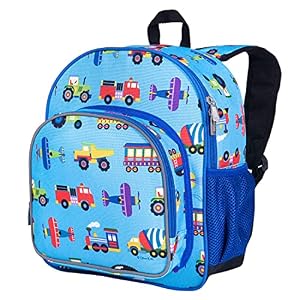 Wildkin 12-inch Kids Backpack – Padded, Adjustable, Ideal for Daycare & Travel – Trains, Planes, and Trucks