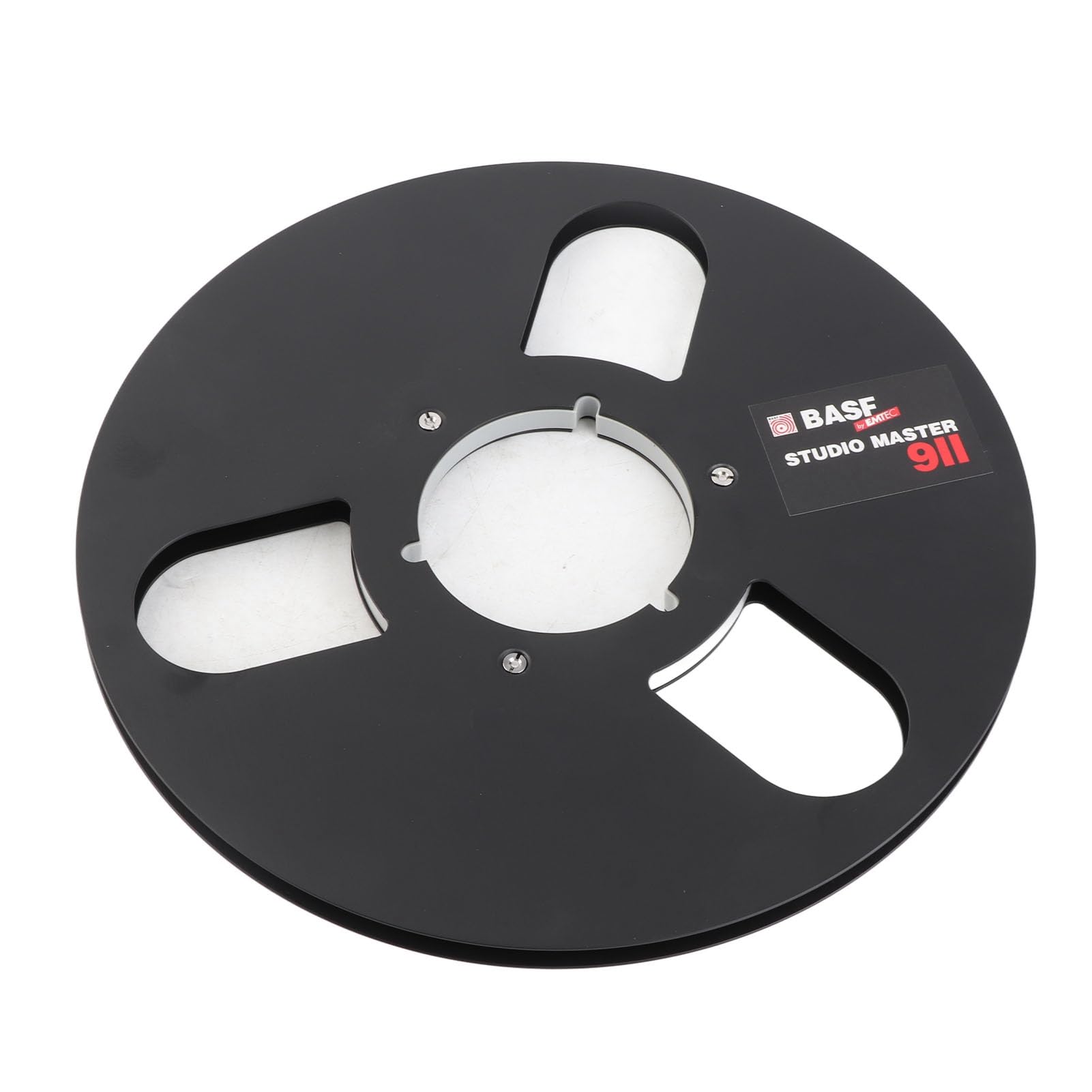 Plyisty 10 Inch Empty Tape Reel, 3 Hole Wind Holes, Takeup Reel for 1/4 Tape with 10 Inch Diameter, Aluminum Alloy Recorder Accessory (Black)