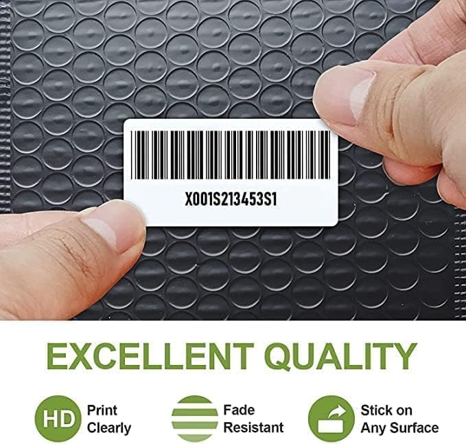 Image of True-Ally 25x15 (DT) Direct Thermal Barcode Label - 25mm x 15mm - 4 Ups - 10000 Labels /Roll - White Self Adhesive Sticker for Barcoding(No Ribbon Required) (Pack of 1)