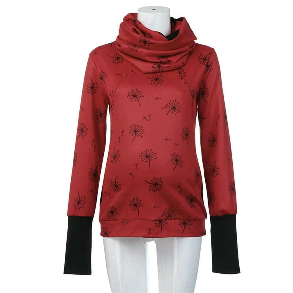 GLDFW - Sudadera con capucha de maternidad y lactancia, para invierno y otoño, embarazadas, para mujeres embarazadas