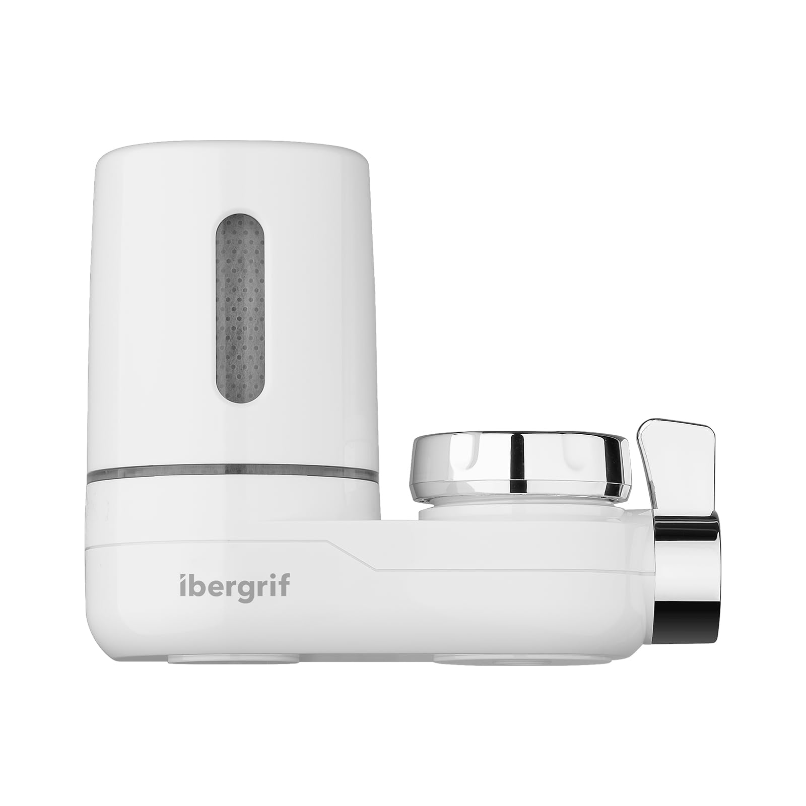 Ibergrif Filtro per l'acqua del rubinetto, Sistema di filtraggio dell'acqua del rubinetto domestico, Filtra efficacemente cloro, sedimenti, metalli pesanti, Adatto per la maggior parte dei rubinetti