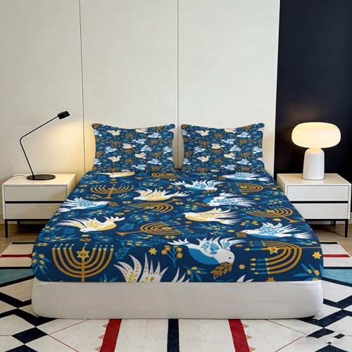 Drap housse colombe 140x200 microfibre de qualité supérieure - 4