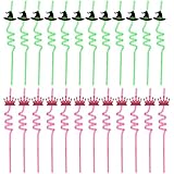Contenu de l'emballage: vous recevrez 24 pièces de pailles amusantes dans 2 styles (12 pailles de la couronne et 12 pailles de chapeau de sorcière).Quantité suffisante pour répondre à vos besoins d'utilisation et de remplacement quotidiens.
