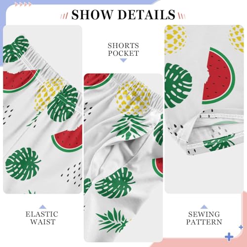 ZZKKO Watermelon Pineapple Tropical Fruits Boys Pants for Kids Jogger Pants with Pockets S-XL4