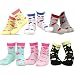 TeeHee Kids Girls Cotton Fashion Crew Socks 6 Pair Pack (6-8Y, Hearts Stripe)