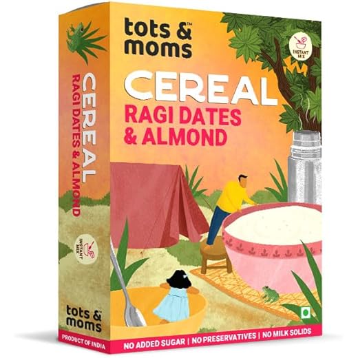 TOTS AND MOMS Ragi Almond Cereal 200G