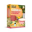 TOTS AND MOMS Instant Ragi Dates & Almond Cereal | Travel Friendly Instant Cereal | Calcium Rich Sprouted Ragi Powder | Naturally Sweetened | No Added Sugar or Preservatives, 200g gallery image