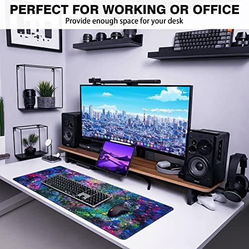 Large Mouse Pad, 31.5" x 15.7" Acezeek Mandala Desk Mat Extended Gaming Mouse Pad with Non-Slip Rubber Bas, Waterproof Computer Keyboard Mousepads for Office, Home, Work, Game (Colorful Mandala)