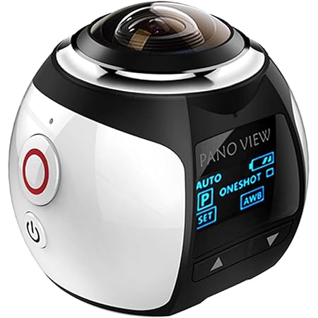 Amazon Lysong 360度パノラマカメラ Ip67 30m防水 220 大広角 運転記録 スキー サーフィン ダイビング用アクションカメラ 3d Vr仮想メガネサポート アプリで撮影モード八種類 遠隔操作可能 日本語対応 ホワイト ウェアラブルカメラ アクションカム 通販