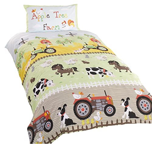 Beamfeature Girls Single Duvet Sets Apple Tree Farm