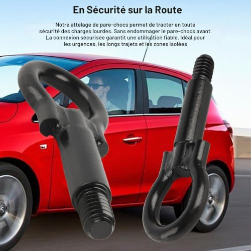 Barre d'attelage, crochet d'attelage, 90507738 œillet d'attelage, crochet, pare-chocs d'attelage compatible avec Opel Zafira A B, Astra G H, Combo C, Corsa C D, Meriva A B, Vectra B C – vue 5