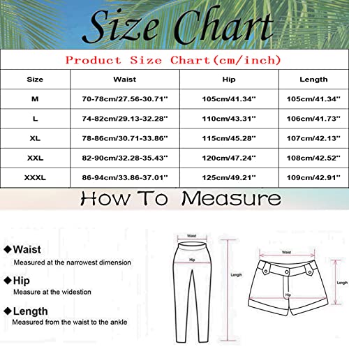 CiniYuklo Oversized harembroek, yogabroek, 7/8 lang, katoen, linnen, paardenbloemenprint, zomerbroek, capri, elastische tailleband, linnen broek, zomer, boho, strandbroek, linnen, comfortabele vrijetijdsbroek - Afbeelding 7