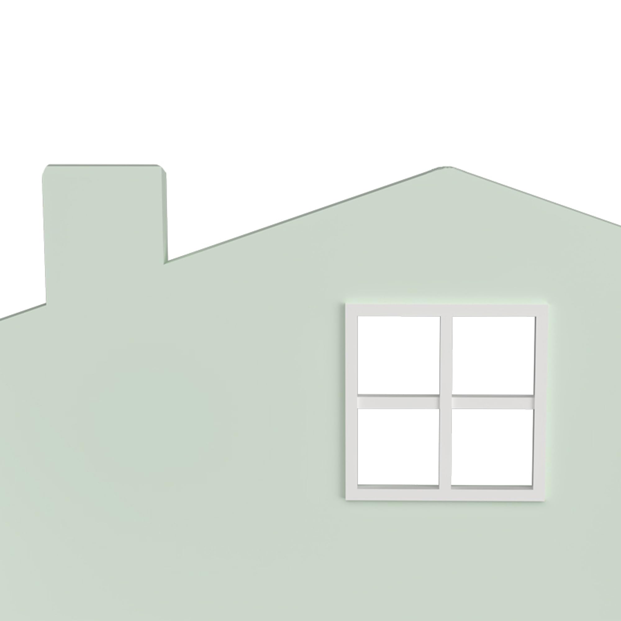 [en.casa] Libreria Frontale per Bambini Scaffale per Cameretta Design a Casetta con Barre Anticaduta Montaggio a Parete o a Terra 106x60x12 cm Menta Verde/Bianco