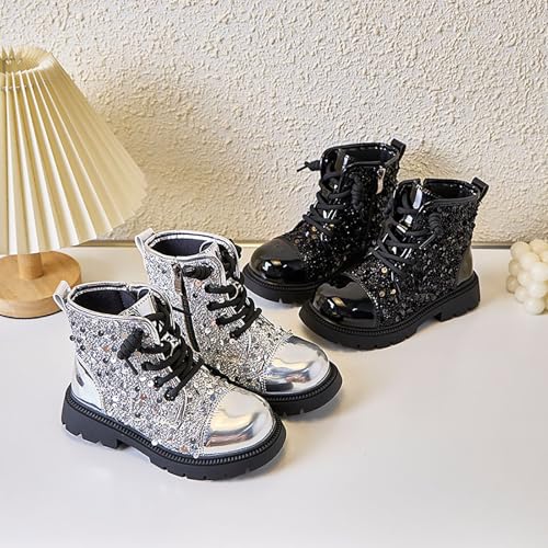 Girls Sequins Ankle Boots Kids Toddler Fashion Glitter Side Zipper Design Boots Party Performance Boots Casual Shoes4