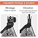 OTW Iron Sight Flip Up 45 Degree Rapid Transition Backup Rear/Front Picatinny 20mm Weaver Rail for Pistol Handgun Gun