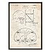 Nacnic Stampa artistica vintage su sfondo vintage brevetto canestro basket. progetto cesto da pallacanestro.NBA. vecchi brevetti. vecchie invenzioni. 250 Grammi di Alta Qualità.