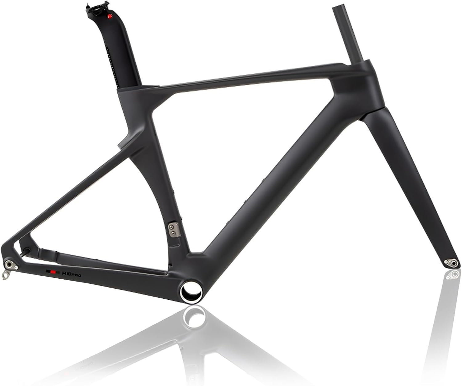 Carbon Fiber Bike Frameset 700c Breaking Wind Racing Road Bike Frame 43.5CM/46CM/48CM/50CM/52CM/54CM/56CM Disc Brake Racing Frame with Fork BB92 Internal Routing