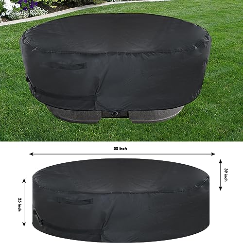 Image of Waterproof Stock Tank Cover, 420D Oxford Stock Tank Cover for 150 Gallon Stock Tank, Tear-Resistant Stock Tank Cover Keep Your Water Tank, Tub, Pool Clean for Outdoor