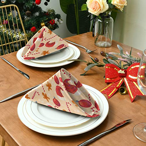 Serviette de table en tissu polyester lavable 50x50 cm pour décoration de table - 4
