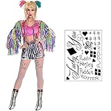 HQ Professional Temporary Tattoos Sheet - Face, Waist, & Leg Tats - 16 Total - Costume / Cosplay