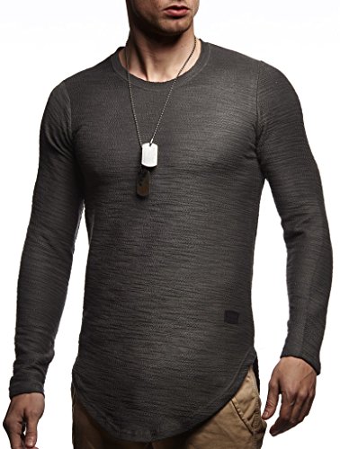 Leif Nelson Men's Stylish Longsleeve Modern Pullover Sweater T-Shirt Hoodie Jacket Slim Fit LN62982