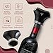 Rechargeable Smart Wine Bottle Stopper and Preserver with 2 Plugs, Keep Wine Fresh for 3 WEEKS, Automatic Vacuum Pump with Food-Grade Silicone, Wine Preserver Stopper, Ideal Gift for Wine Lovers