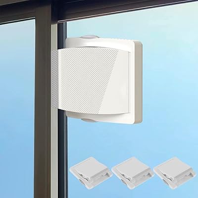 KMUXEJ 4Pcs Sliding Door Safety Lock Adhesive Slide Window Locks Child Proof Safety Door Lock for Sliding Glass Door and Window Professional Window Locks Easy to Install for Home Bedroom Bathroom Apar