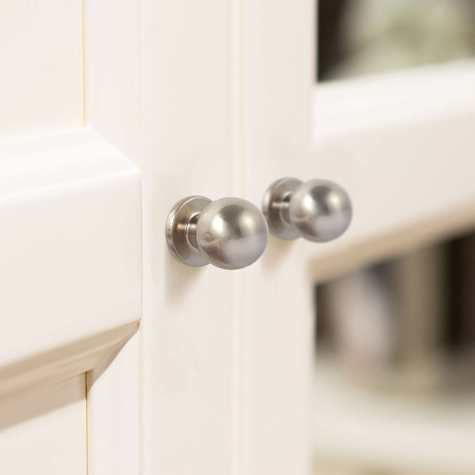 KHTUMEWARE-88222SN25 Round Knob, Brushed Nickel, 1 in (25 mm), 25-Pack in Brushed Nickel — KHTUMEWARE