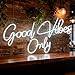 THIIXDAI Good Vibes Only Neon Sign for Wall Decor, USB Powered with Adjustable Brightness, LED Lights for Bedroom, Party, Bar, Salon-Best Gifts for Birthday, Christmas (White)