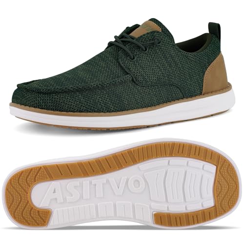 Image of ASITVO Wide Loafers for Men Dress Casual Boat Slip on Walking Shoes Large