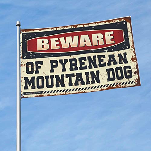 Drapeau Chien de montagne des Pyrénées 152x244 cm pour extérieur et dortoir
